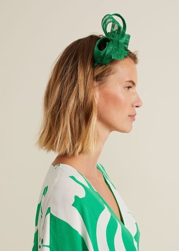 Phase Eight Twist Bow Hats Green USA | 0841963-ZD